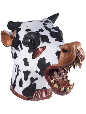 Deluxe Butchered Daisy The Cow Head Prop Adult Black White Deluxe Butchered Daisy The Cow Head Prop Adult Black White